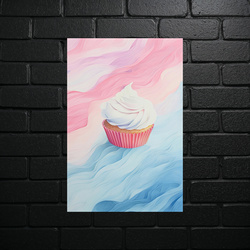 Dreamy Cupcake in the Clouds - shiny glitter