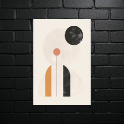 Geometryczna Harmonia w Beżu - błyszczący brokat