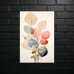 Autumn Leaves in Pastels - Botanical Elegance - shiny glitter