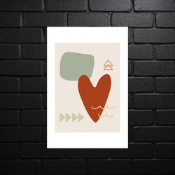 Minimalist Heart of Serenity - shiny glitter