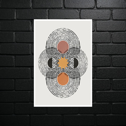 Geometric Harmony - Abstract Composition - shiny glitter