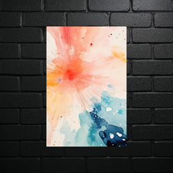 Pastel Watercolor Burst - shiny glitter