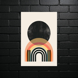 Geometric Sunrise Harmony - shiny glitter