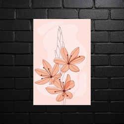 Dawn Lilies in Coral - shiny glitter