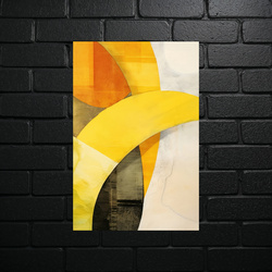 Geometric Golden Waves - Abstract Harmony - shiny glitter