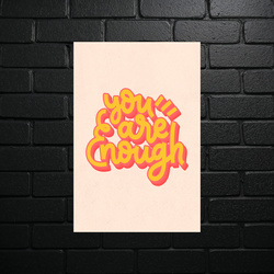 Pozytywna Energia - Typograficzna Inspiracja - błyszczący brokat