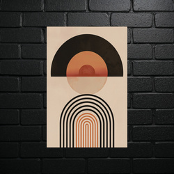 Geometric Sun Harmony - shiny glitter