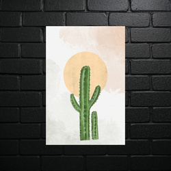 Desert Dawn: Cactus in Sunlight - shiny glitter