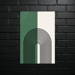 Geometric Harmony in Green - shiny glitter