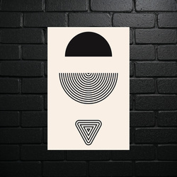 Geometryczna Harmonia - Minimalistyczny Półksiężyc - błyszczący brokat