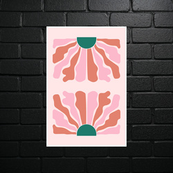 Pink Sunrise - Geometric Harmony