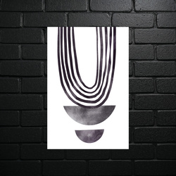 Geometric Harmony in Black - shiny glitter