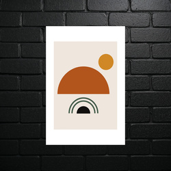 Minimalist Sunset - Abstract Harmony - shiny glitter