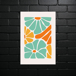 Retro Floral Mosaic - shiny glitter