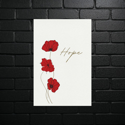 Red Poppies of Hope - shiny glitter