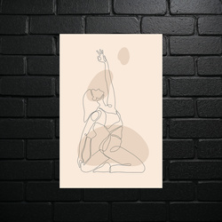 Harmonia Ruchu - Minimalistyczna Ilustracja - błyszczący brokat