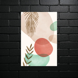 Botaniczna Abstrakcja w Pastelu - błyszczący brokat