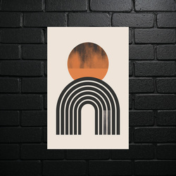 Minimalist Sunset with Arcades - shiny glitter