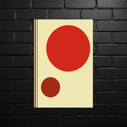 Red Suns - Minimalist Composition - shiny glitter