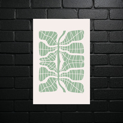 Botanical Symmetry - Mint Harmony - shiny glitter