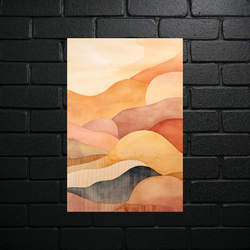 Desert Hills at Sunset - shiny glitter