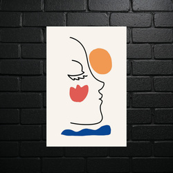 Minimalist Profile in Solar Colors - shiny glitter