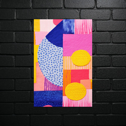 Vibrant Geometric Color Symphony - shiny glitter