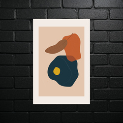 Terracotta Abstract Harmony - shiny glitter