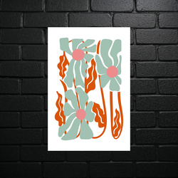 Mint Floral Harmony - shiny glitter