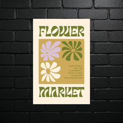 Kwiatowy Targ Retro - Dekoracja Vintage - błyszczący brokat