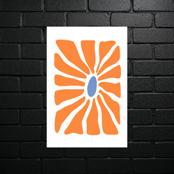 Orange Solar Flower - shiny glitter