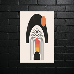 Geometric Sunrise Harmony - shiny glitter