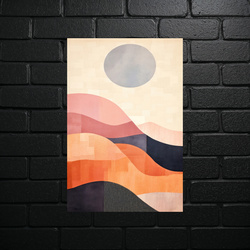 Abstract Sunset - Geometric Composition - shiny glitter