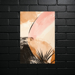 Różana Abstrakcja w Sepii - błyszczący brokat