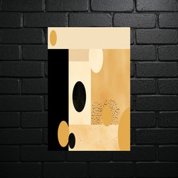 Golden Abstraction - Geometric Composition - shiny glitter