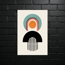 Geometric Harmony in Turquoise - shiny glitter