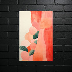 Coral Whispers - Abstract Wave of Serenity - shiny glitter