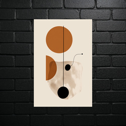 Sepia Geometric Harmony - shiny glitter