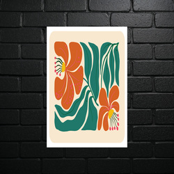 Tropical Harmony - Modernist Flowers - shiny glitter