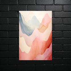 Pastel Mountain Dawn - shiny glitter