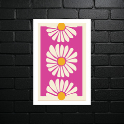 Daisies on Pink - Minimalist Elegance