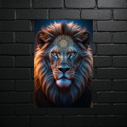 Mystic Luminous Lion - Metallic Art - shiny glitter