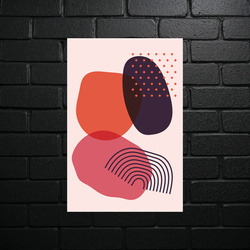 Abstract Harmony in Coral - shiny glitter