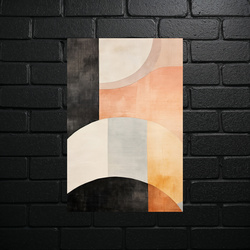 Geometric Harmony in Peach - shiny glitter