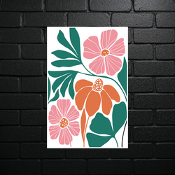 Floral Harmony - Pink and Orange Composition