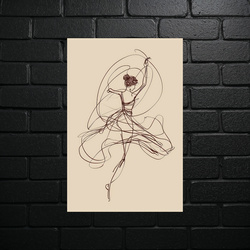 Dancing Grace - Ballet Sketch - shiny glitter