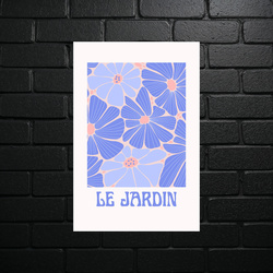 Le Jardin Blue Garden - Botanical Elegance - shiny glitter