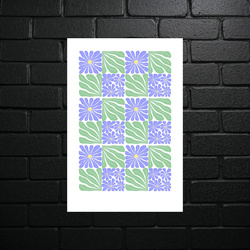 Geometric Flower Harmony - shiny glitter