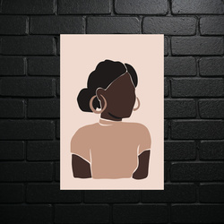 Minimalist Sepia Silhouette - shiny glitter