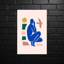 Medytacyjna Harmonia - Abstrakcyjny Portret Spokoju - błyszczący brokat